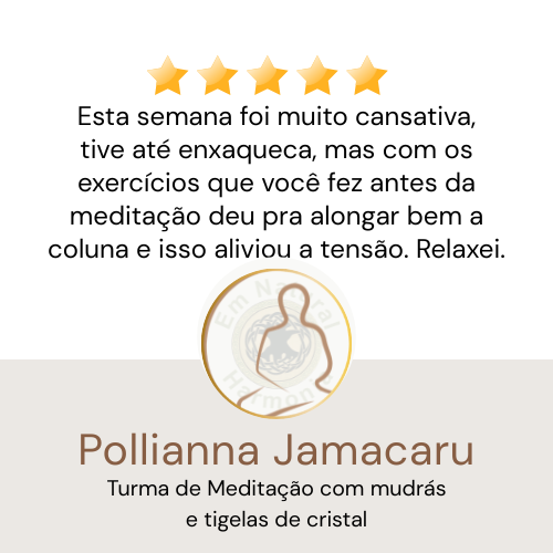 Meditação com mudrás e banho sonoro com a terapeuta integrativa Adriana Almeida, na Vila Encantada, projeto Em Natural Harmonia, em Crato, Ceará